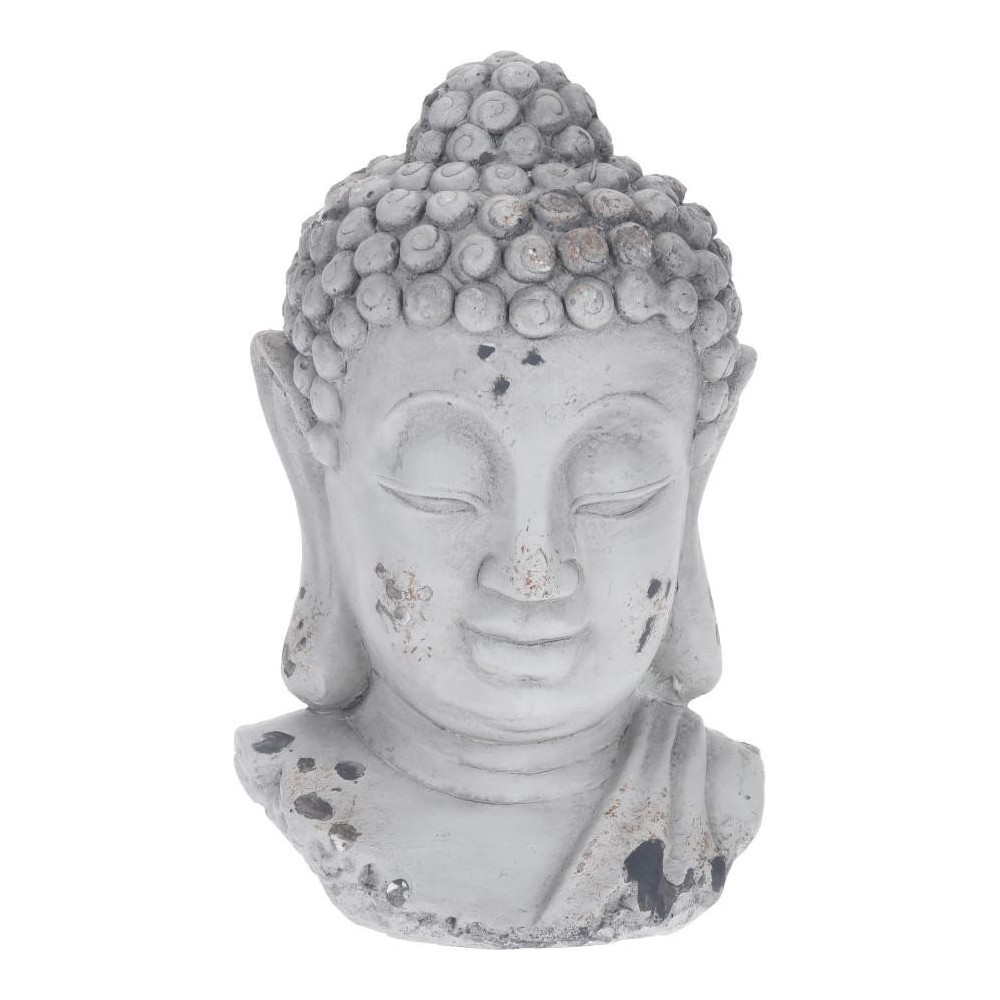 TESTA BUDDHA CEMENTO 10X9X16CM